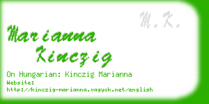 marianna kinczig business card